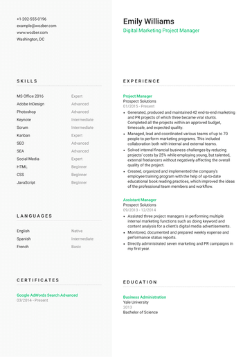 Free Resume Template #14