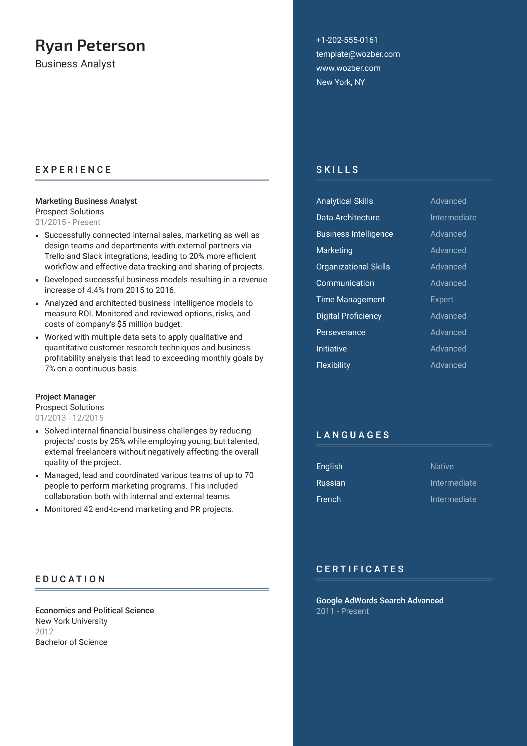 An old-fashioned yet still modern resume template to choose.