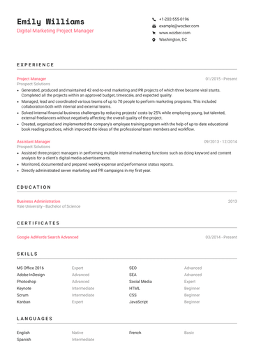 Free Resume Template #4