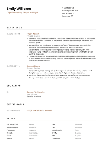 Free Resume Template #6