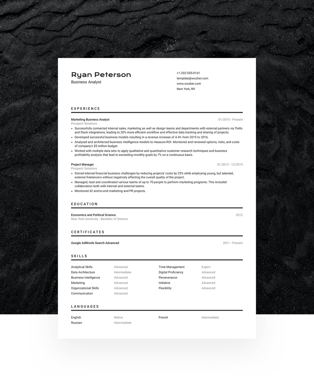 A modern, ATS-friendly resume template for job seekers who want to look sharp and confident.
