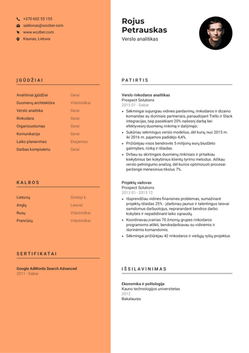 Nemokamas CV šablonas #19