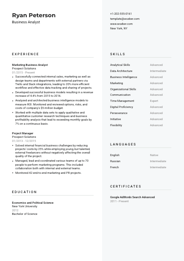 Free CV Template #12