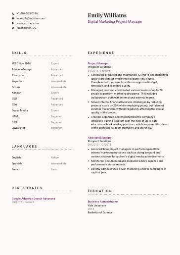 Free CV Template #20