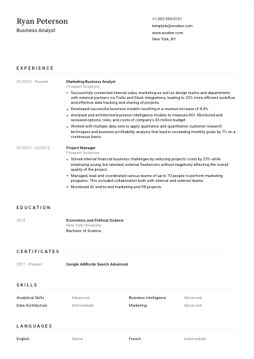 Free Resume Template #3