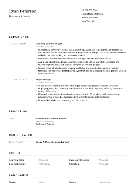 Free CV Template #3