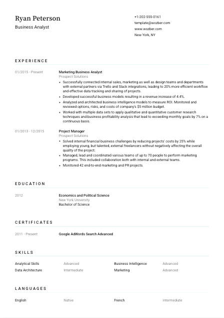 Free Resume Template #3