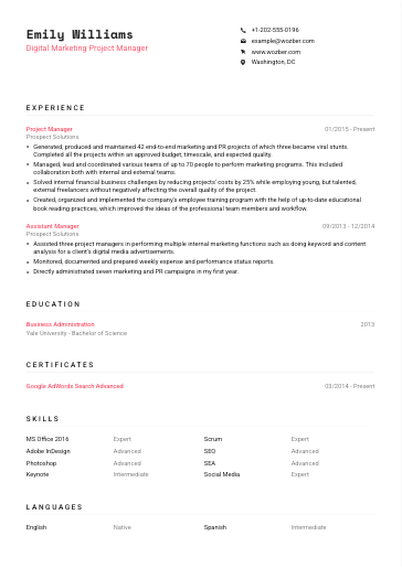 Free CV Template #4