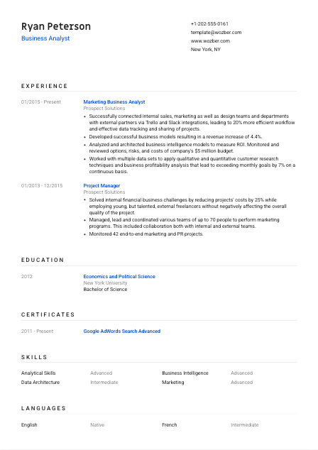 Free CV Template #8